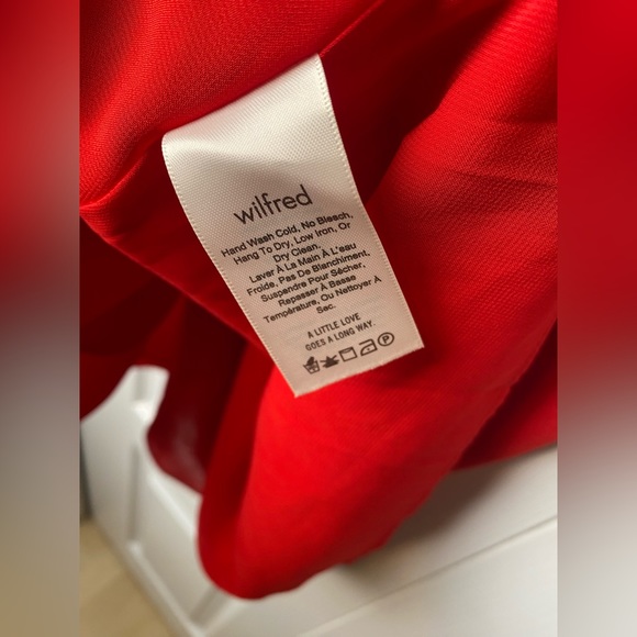 Wilfred Aritzia Neuchatel Off the shoulder dress size XS Red - Picture 5 of 7
